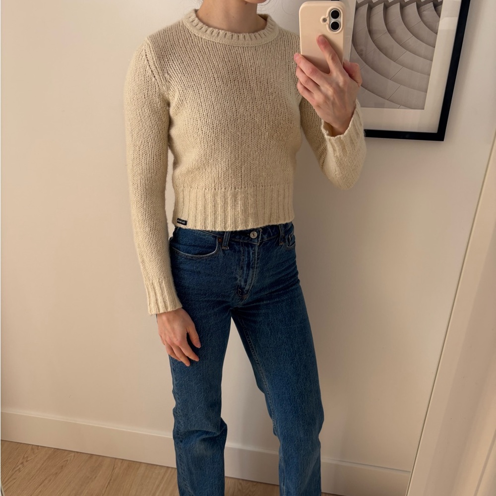 Women’s Abercrombie & Fitch Cream  Knit Sweater Size Small